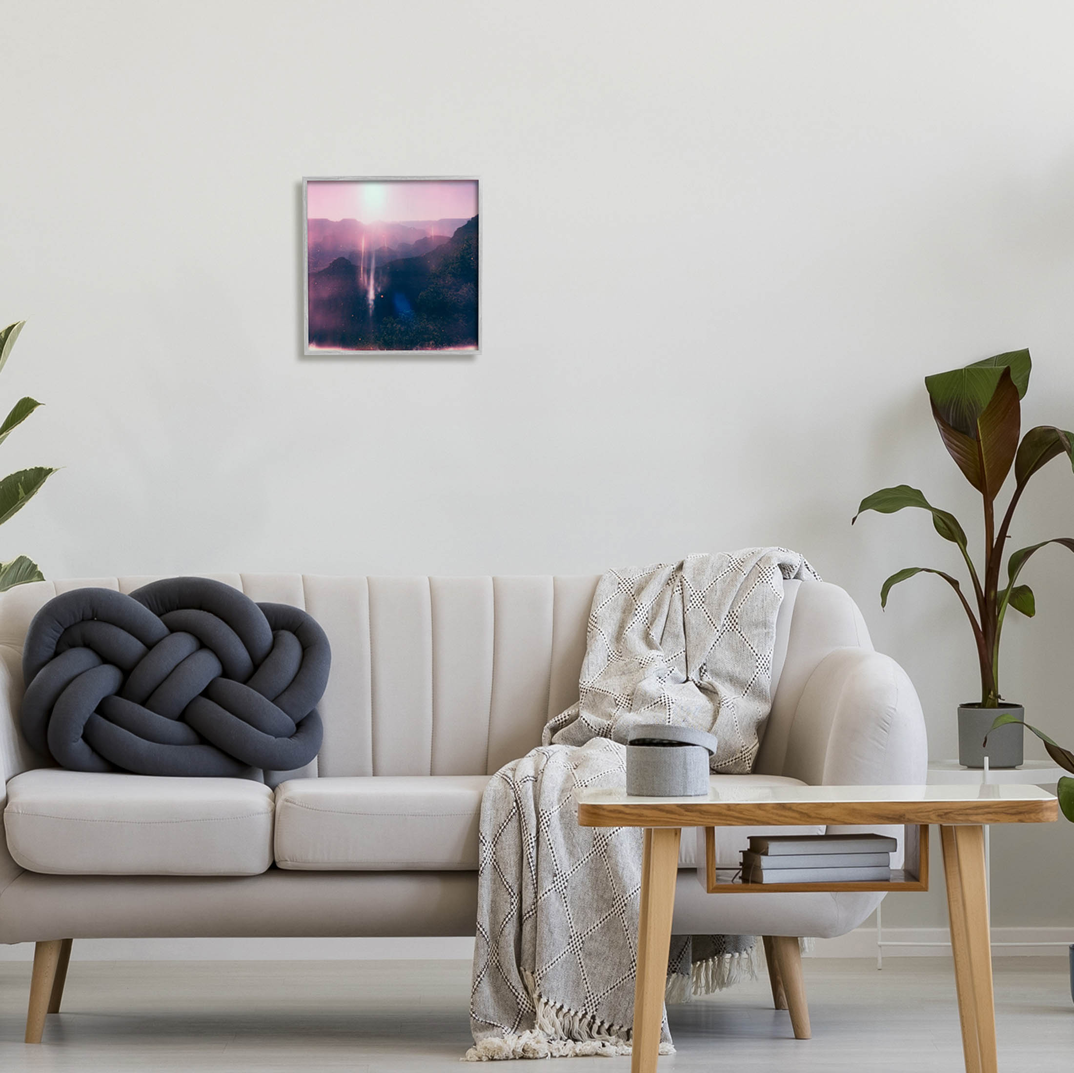 Stupell Industries Vintage Lens Flare Mountain Photograph Gray Framed Art Print Wall Art, Design by Jacob Green
