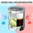 thumbnail image 2 of 12oz Coffee Tumblers White Christmas Tree and Snowflake Pattern Stainless Steel Vacuum Insulated Travel Tumbler Coffee Cups Mug with Lid and Straw with Cleaning Brush for Cold & Hot Drinks, 2 of 5