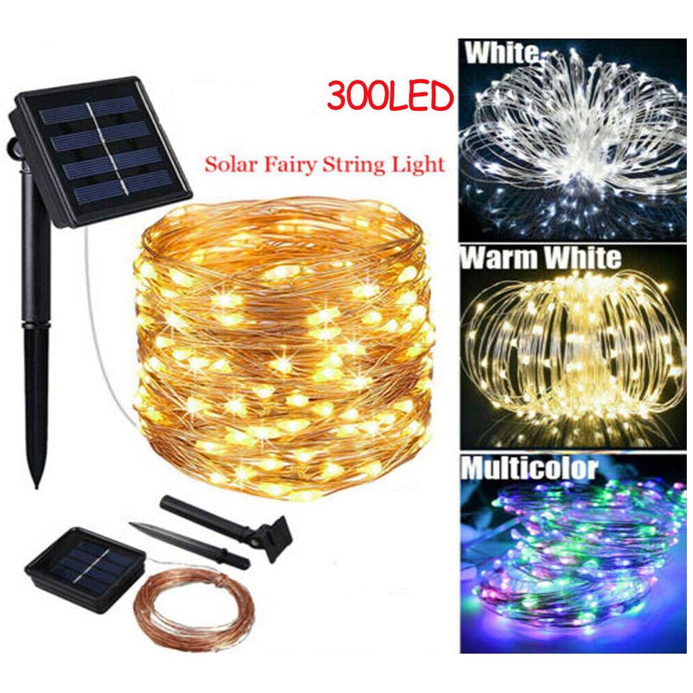 30m solar fairy lights