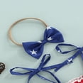 thumbnail image 3 of Newborn Baby Two Piece Set  Sling Straps Sleeveless Elastic Chest Stripe Star Pattern Romper Elastic Matching Headband, 3 of 6