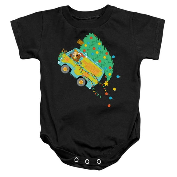 Scooby Doo! Oh Christmas Tree Unisex Infant Snap Suit for Baby (6 Months) Black