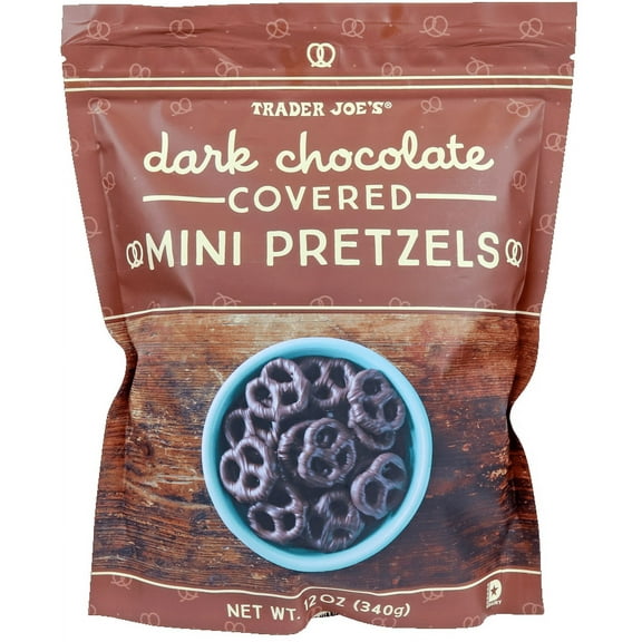 Pack of 3 - TJs Dark Chocolate Covered Mini Pretzels 12 Oz