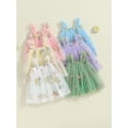 thumbnail image 4 of Aojekbee Little Girls Summer Princess Dress Sleeveless 3D Flower A-line Sweet Tulle Dresses, 4 of 10