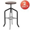 thumbnail image 2 of Flash Furniture Jefferson 30" Barstool with Adjustable Wood Seat, Set of 2, 2 of 5