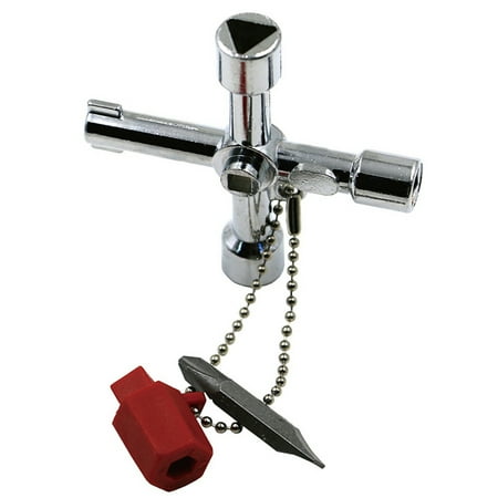 

Joernso 4 in 1 Multifunctional Electrical Elevator Cabinet Door Plumber Cross Key Wrench