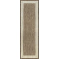 thumbnail image 3 of Bliss Rugs Striped Border Indoor Outdoor Rug Water Resistant Runner Rug for Patio, Hallway, Entryway, Deck, Brown ,3' x 10', 3 of 8
