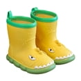 thumbnail image 3 of LYHaoo Girls Rain Boots Girls Boots For School And Outdoor Play Comfortable Hooded Round Toe Toddler Footwear All Season Durable Soft Sole Sizes 9 Yellow(Little Kid), 3 of 6