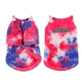 thumbnail image 2 of 2Pcs Tie Dye Dog Sweater Sweatshirt Reflective Puppy Jacket Winter Coat with D Ring Leash Soft Turtleneck Pet Vest Clothes for Small Dogs Boy Girlï¼Multicolorï¼ Pet Clothes Happy 2026!, 2 of 7