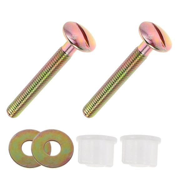 LOLIPPYY 4Pcs Toilet Seat Bolt Kit with Plastic Screws and Nuts for Stable Bathroom Installation