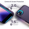 thumbnail image 5 of Designed for iPhone SE Case, [Support Wireless Charging] Soft Silicone Slim Anti-Scratch Phone Case for iPhone 6/7/8/SE 2020/SE 2022 4.7 inch, Dark Purple, 5 of 6