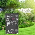 thumbnail image 2 of Wukai I Love Coffee Print Garden Flag 12.5x18 Inch Double Sided Sun-resistant Rain-resistant, Wrinkle-resistant Colorfast(Only Flag), 2 of 7