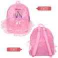 thumbnail image 4 of EeaseMX Mochila para niñas pequeñas, bolsa de ballet, tutú, vestido rosa, bolsa de baile (zapatos de baile), 4 of 8