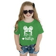 thumbnail image 4 of LUOGENLI T-Shirt pour Filles Enfants Filles Mignon Imprimé Graphique Col Rond Manche Courte Tee Été Décontracté T-Shirt Chandails pour Filles Entraînement Vert1 8-9 Ans, 4 of 4