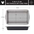 thumbnail image 4 of Farberware Disney Bake with Mickey Mouse 9x13 Inch Nonstick Cake Pan, Dishwasher Safe and Oven Safe to 450°F, Black, 4 of 12