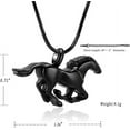 thumbnail image 2 of Running Horse Shape Urn Pendant Cremation Ashes Jewelry Urn Necklace for Ashes Keepsake Urn Necklace, 2 of 7