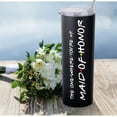 thumbnail image 3 of Maid Of Honor Gifts From The Bride Maid Of Honor Tumbler 20oz White Skinny Wine Tumbler Wedding Day Engagement Gifts For Maid Of Honor Wine Cup With Lip Straw, 3 of 6