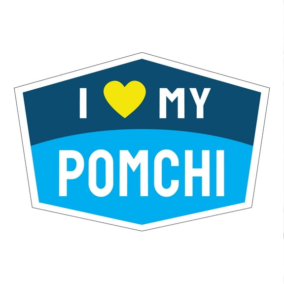 I Love My Pomchi Hexagon Shaped Magnet