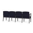 thumbnail image 3 of Amherst Steel Reception 4 Seat Tandem Seating / Charcoal Steel / Navy Blue, 3 of 3