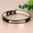 thumbnail image 4 of Didog Personalised Small Dog Puppy Cat Collar Bling Glitter Soft Leather Engraved Name, 4 of 11