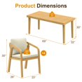 thumbnail image 2 of Heynemo 5 Pieces Acacia Patio Dining Set , Patio Dining Table and Chairs Set, Modern Outdoor Dining Furniture Set for Lawn Backyard Garden Deck, Beige, 2 of 7