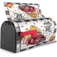 thumbnail image 4 of Fall Pumpkin Truck Mailbox Cover Magnetic Standard Size 18" X 21" Hello Fall Mailbox Covers Autumn Thanksgiving Mailbox Wraps Post Letter Box Cover for Outdoor Decor, 4 of 6