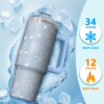 thumbnail image 4 of 30oz Christmas Tumbler with Reindeer and Plaid Pattern Lid Straw Double Wall Stainless Steel Cup Gifts, 4 of 5