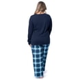 thumbnail image 2 of Fruit of the Loom Women's Beyond Soft Long Sleeve Top & Fleece Bottom Pajama Set, Sizes S-4X, 2 of 9