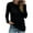 Black, variant on tarylea Trendy Tops for Women Crew Neck Stripe Tops Long Sleeve Solid Color Shirts Casual Loose Homewear Dailywear Tops