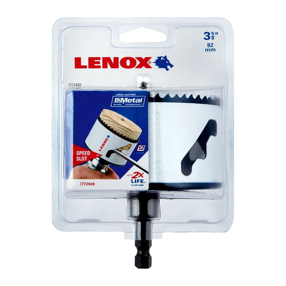 Lenox Speed Slot 3-5/8 in. Dia. x 1.5 in. L Bi-Metal Hole Saw 1 pc.