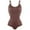 Brown, variant on MANIFIQUE 3 Piece Shapewear Bodysuits Women Clothing Tummy Control Seamless Full Body Shaper V Neck Jumpsuits Top