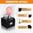 thumbnail image 5 of Portable Electric Balloon Inflator, Professional Automatic Modeling B-alloon Inflator with Battery, 85db Air Balloon Blower Pump for Decoration, Heat Dissipation Holes, Two Operating Modes, Black, 5 of 6