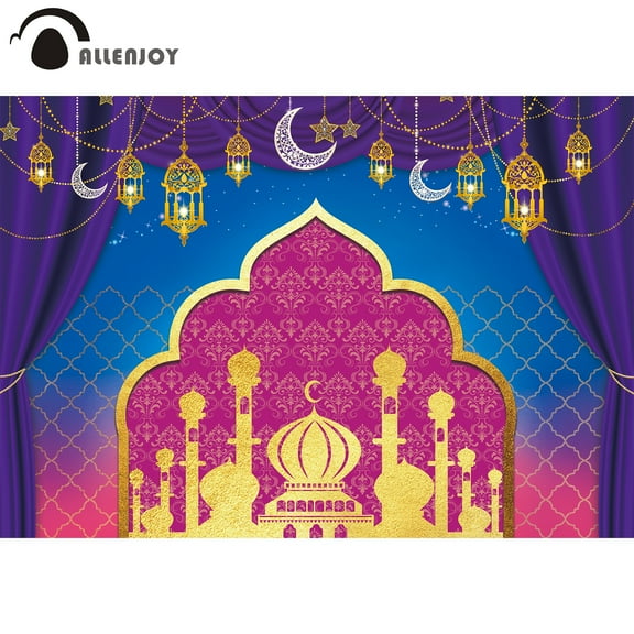 Allenjoy Aladdin Magic Theme Backdrop Arabian Birthday Party r Banner Indian Ramadan Kareem Photography Photobooth Props