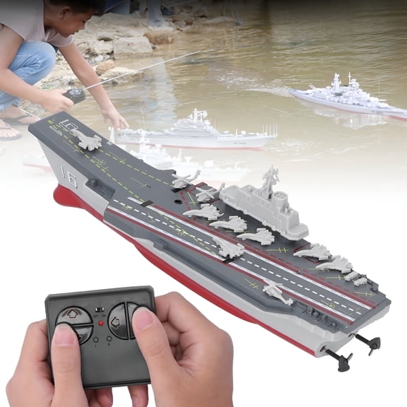 BESTSKY 2026 New Powerful Rc Boat with Aircraft Carrier Design,15M Range,Forward/Reverse,360 Spins,Enjoy Hours of Water Fun Remote Control Boats