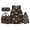 Brown Running Horse, variant on Garronmavis Pink Floral Watercolor Horse Children Backpack Combo, 17 Inch Vintage Equestrian School Bag with Thermal Lunch Pack, Pen Case and Drink Bottle Holder for Nature Lovers