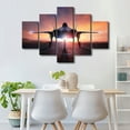 thumbnail image 4 of TISHIRON 5PCS Framed Canvas Wall Art Set,60"x40" F-35 Fighter Airplane Canvas Art Decor, 4 of 7