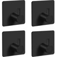 thumbnail image 1 of Gancho adhesivo de acero inoxidable, gancho de pared para baño de 4 piezas, soporte impermeable para toallas, colgador de toallas compatible con cocina, hogar y oficina, 1 of 5