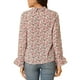 thumbnail image 3 of INSPIRAR CHIC Blusa Vintage de Manga Larga con Volantes y Cuello en V Floral para Mujeres S Blanca Rosa, 3 of 8