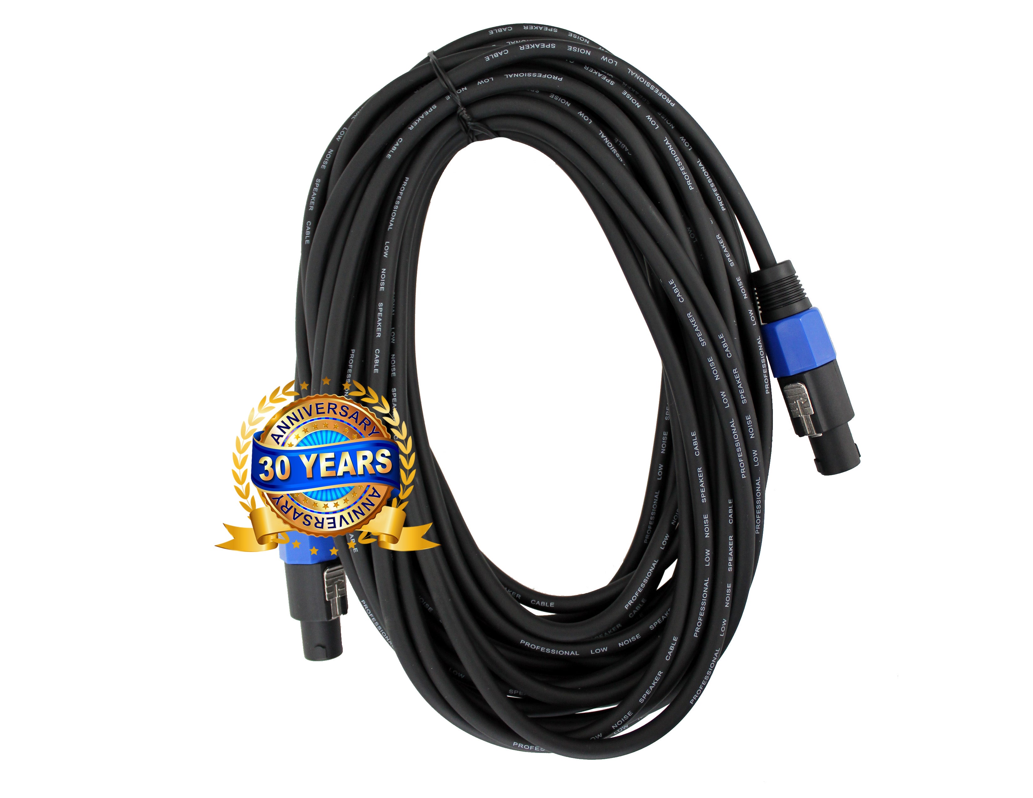 2x 25 ft foot speakon to speakon pro audio speaker cable 25 Feet