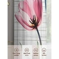 thumbnail image 6 of Colorful Tulips Sheer Curtains 63 Inches Long 2 Panels Abstract Flowers Light Filtering Semi Sheer Window Curtains Drapes for Bedroom Living Room 52"x63", 6 of 7