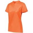 thumbnail image 2 of Augusta Sportswear Women's Attain Two-Button Jersey 1567 - Power Orange Size 2XL, 2 of 2