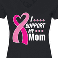 thumbnail image 4 of Inktastic Breast Cancer Awareness I Support My Mom with Pink Ribbon Women's V-Neck T-Shirt, 4 of 5