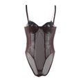 thumbnail image 4 of Gibobby Ropa interior mujer Liguero con Medias y Tanga Lingerie Set de Dormir Mujer Lenceria Mujer Talla Grande Mujer Sexy Bralette y Tanga Pijamas en Pareja(Café, M), 4 of 5