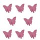 thumbnail image 2 of Gancho de pared con forma de mariposa para colgar llaves en el dormitorio, perchero de metal, perchero, 8 Rosa Rojo, 2 of 9
