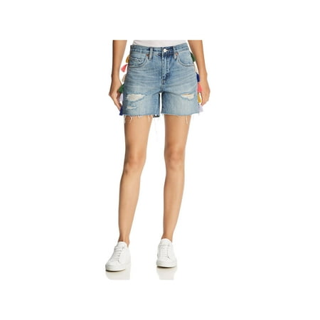 - Blank NYC Womens Denim Light Wash Cutoff Shorts