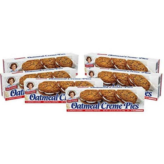 Little Debbie Oatmeal Creme Pies 12 Count Box (2 Boxes) 16.2 OZ