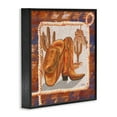 thumbnail image 4 of Stupell Industries Western Cowboy Boot Landscape Painting Black Framed Art Print Wall Art, 17 x 17, 4 of 10