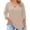 30# Beige, variant on Womens Plus Size 3/4 Sleeve Tops Summer Casual Cut Out Ring Keyhole Neck T-Shirts Loose Fit Tees Tunic Shirts,Army Green,2XL
