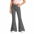 thumbnail image 6 of MuXiKeJi Clothes Girls School Uniform Pants Kids Pull On Straight Leg Stretchy Elastic Waist Bow Trousers with Pockets, 6 of 7