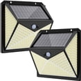 thumbnail image 1 of Lámpara solar para exteriores 350 LED, luz solar para exteriores de 3 modos, sensor de movimiento, 270 °, potente, impermeable, iluminación LED solar para exteriores, lámpara de pared inalámbrica de, 1 of 5