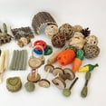 thumbnail image 3 of BESTSKY Rabbit Chew Toys,99% Natural Applewood Rabbit Toys,Handcrafted Playset Guinea Pig Toys,Combo2, 3 of 5